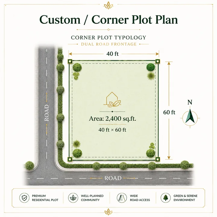 Prestige Dalasagere Custom / Corner Plot plot plan layout Prestige Dalasagere Custom / Corner Plot plot plan layout